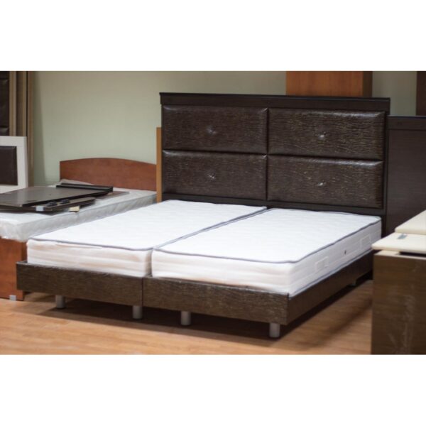 Κρεβάτι διπλό με ταμπλά 180x2x133 με στρώματα σε απόχρωση καρυδί